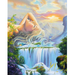 Mona Lisa diamond painting 50x40cm: fantasy ( vierkante steentjes)